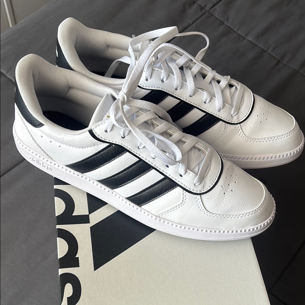 Adidas Classic White and Black Sneakers